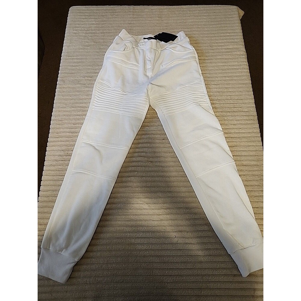 New Modchok Quality White Sweat Pants Size Small